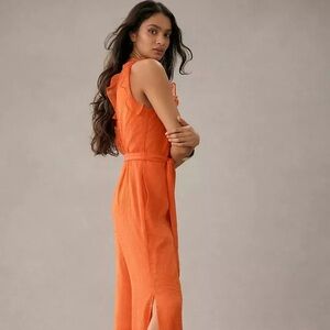 Anthropologie Tangerine Pantsuit Size 2 NWT